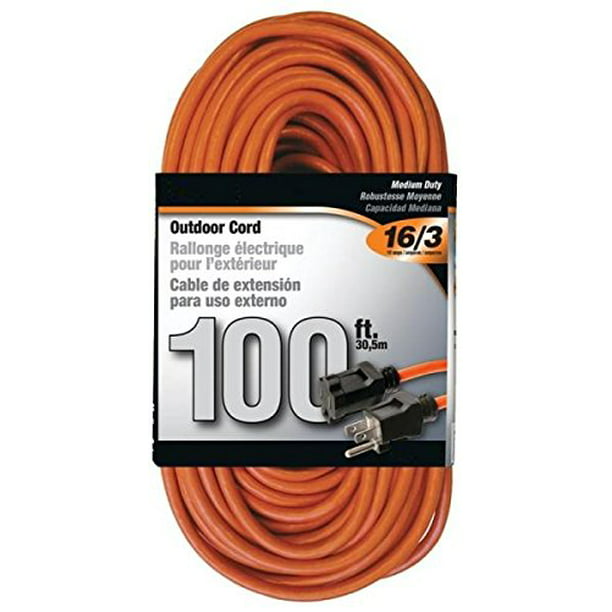 Weather resistant Reinforced for durability Ultra flexible flame retardant 15 feet Heavy Duty Vinyl Water resistant 16/3 Rocky Mountain Cable Outdoor Extension Cord Orange 3 Prong 